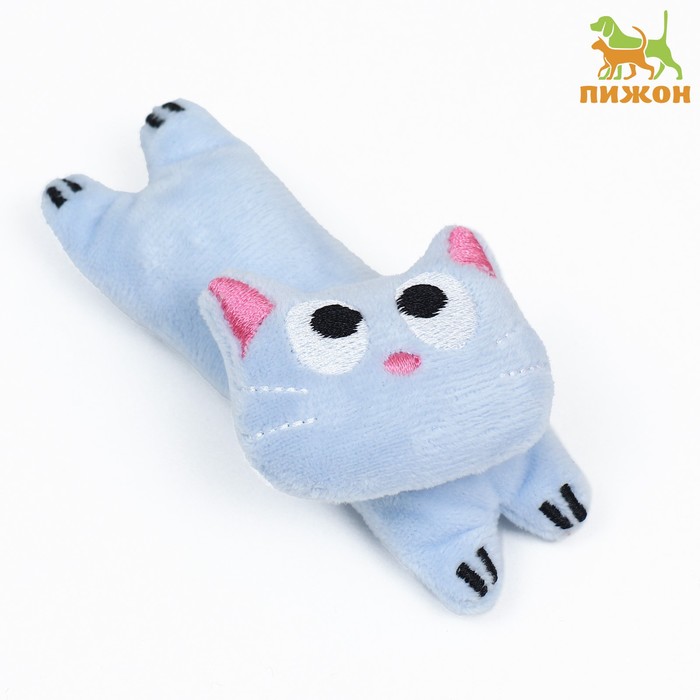 Игрушка для кошек с кошачьей мятой "Киса", 11 см, голубая