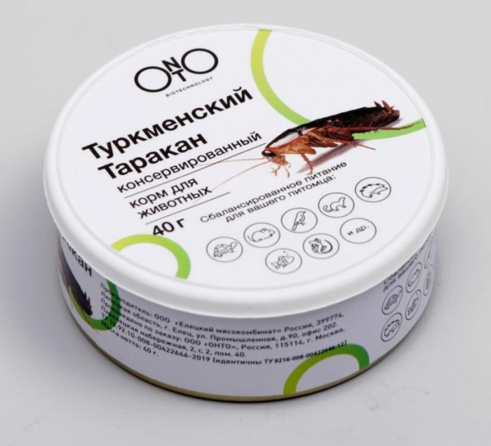 Корм ONTO для животных, туркменский таракан , консервированный 40г