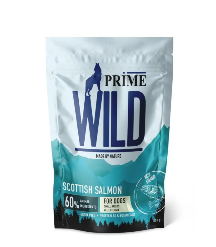 Prime Wild 500 г (беззерновой) с лососем для щенков и собак малых пород