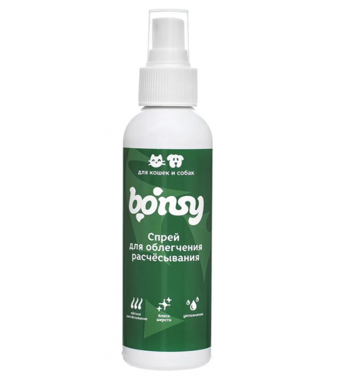 Спрей Bonsy универсальный для легкого расчесывания для кошек и собак, 150 мл