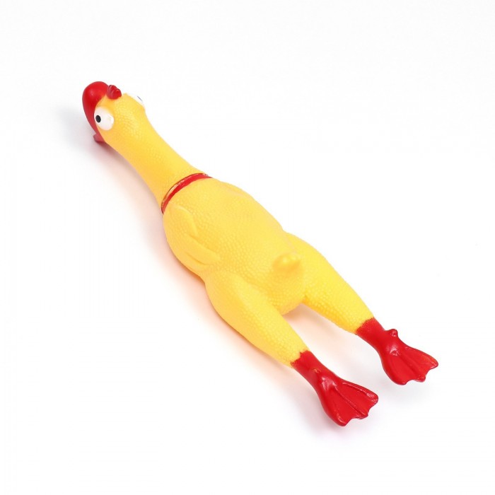 Игрушка пищащая "Гусь" для собак, 28 см, жёлтая   9606580