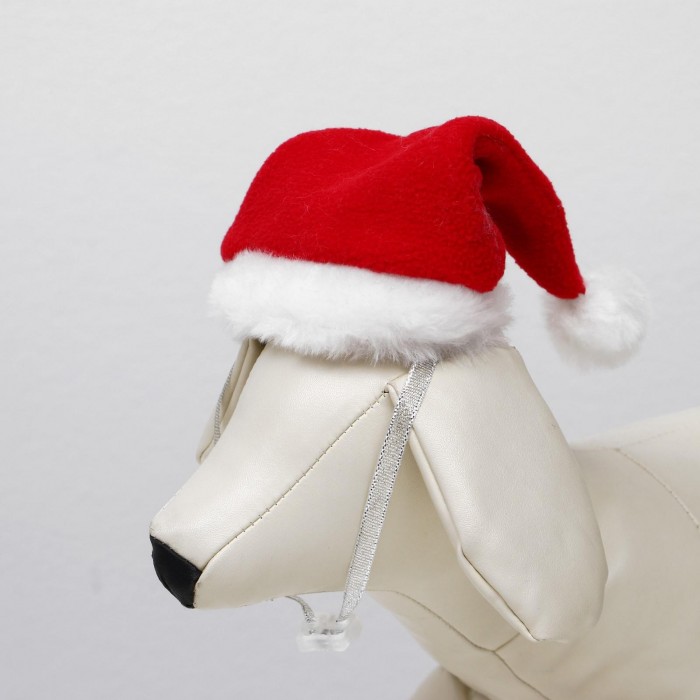 Колпак новогодний для собак, XS-S (высота 12 см, обхват головы 22 см), микс 4672676