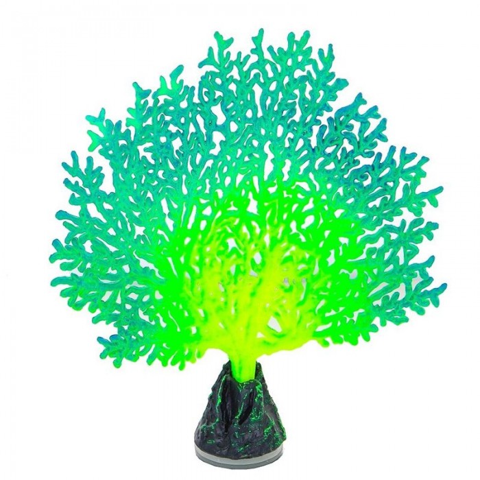 GLOXY Коралл веерный зеленый, 13,5х3х16см