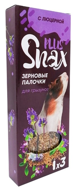 Snax Plus Зерновые палочки дгрызунов с люцерной 3шт