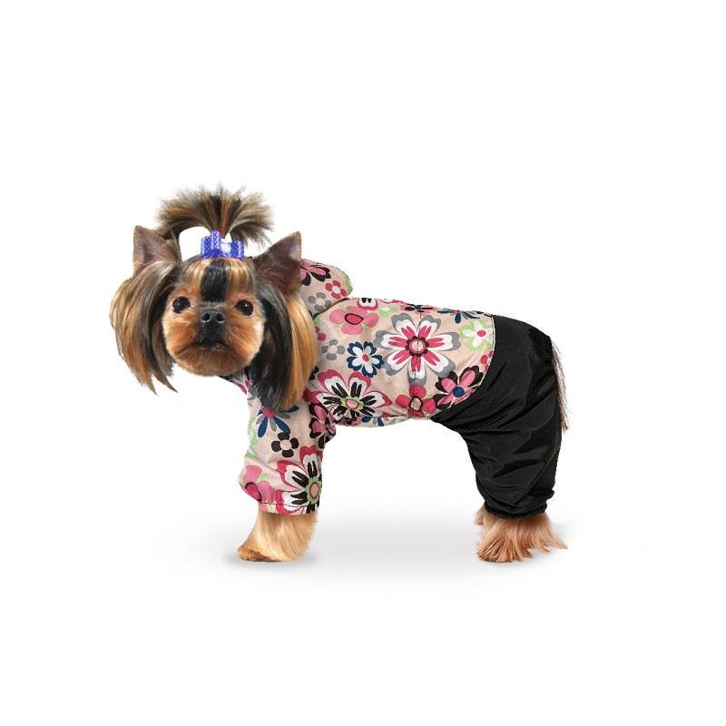 Дождевик "Цветы" M (Зоотренд)