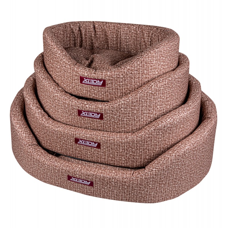 Лежак Ксоди Эстрада №2 коричневый, рогожка 44x50x40 см