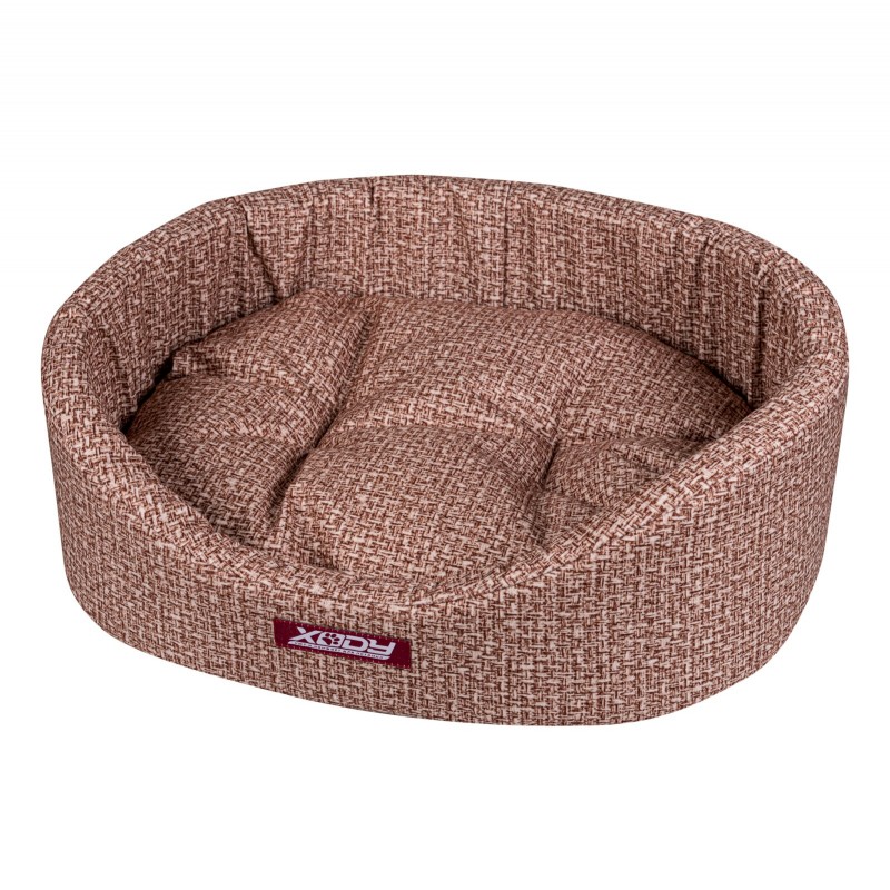 Лежак Ксоди Эстрада №2 коричневый, рогожка 44x50x40 см