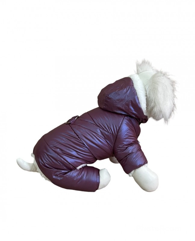 Комб-н-шлейка "Pet", мех, бордо, ХXL Пэт Фэшн