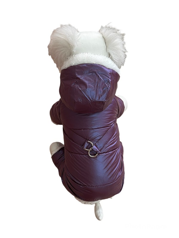 Комб-н-шлейка "Pet", мех, бордо, ХXL Пэт Фэшн