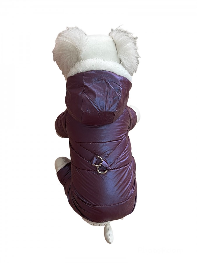 Комб-н-шлейка "Pet", мех, бордо, ХXL Пэт Фэшн