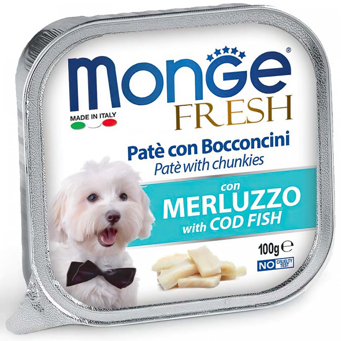 Monge Dog Fresh 100 г консервы для собак Треска