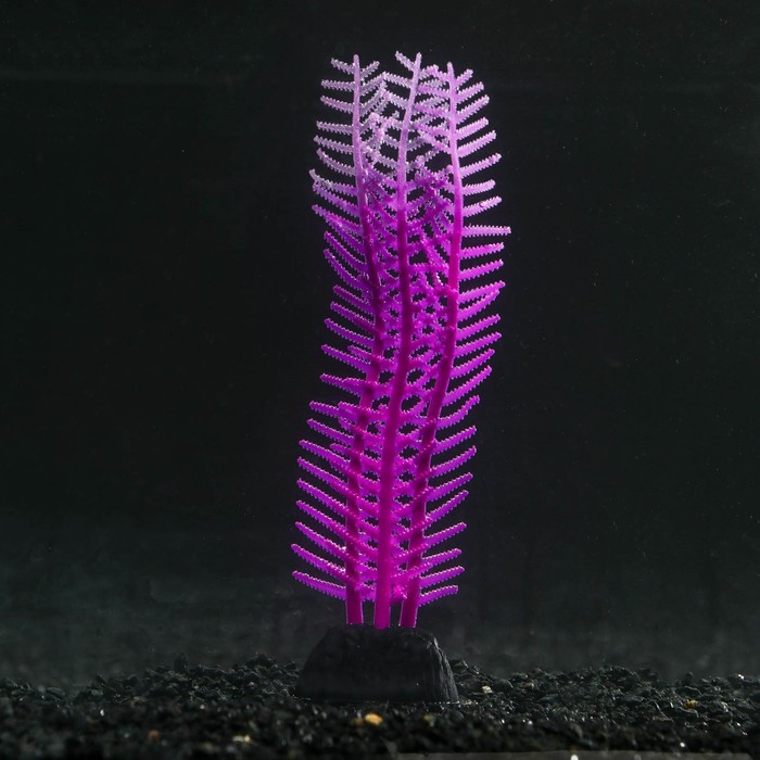 Растение 4,5 х 15 см 7108770 светящееся в темноте, фиолетовое