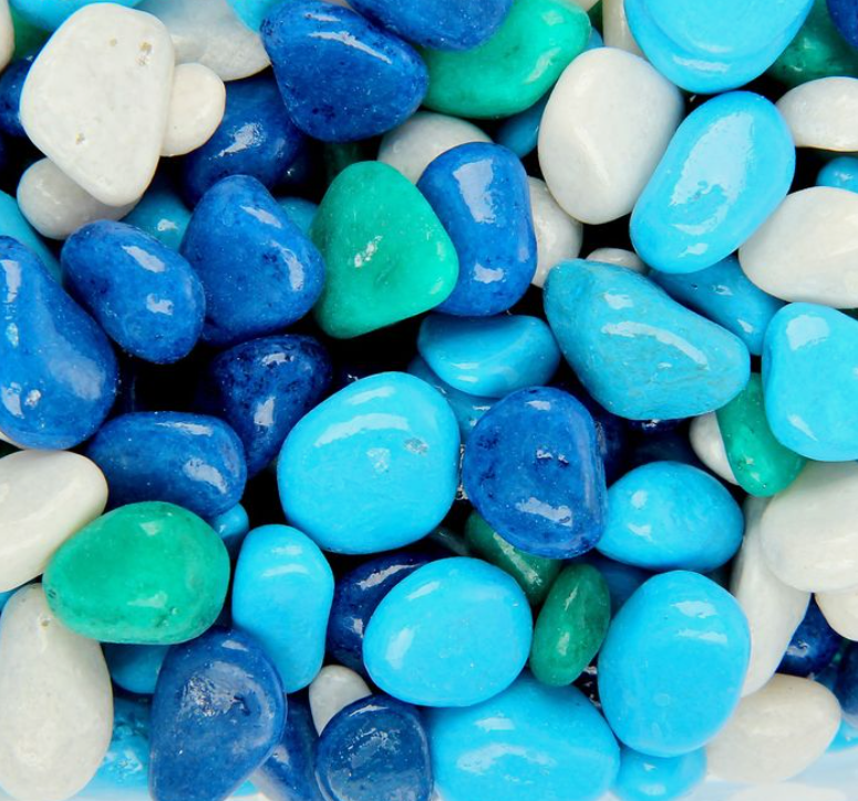 Грунт 350г 5-10 мм голубой-синий-белый-бирюзовый