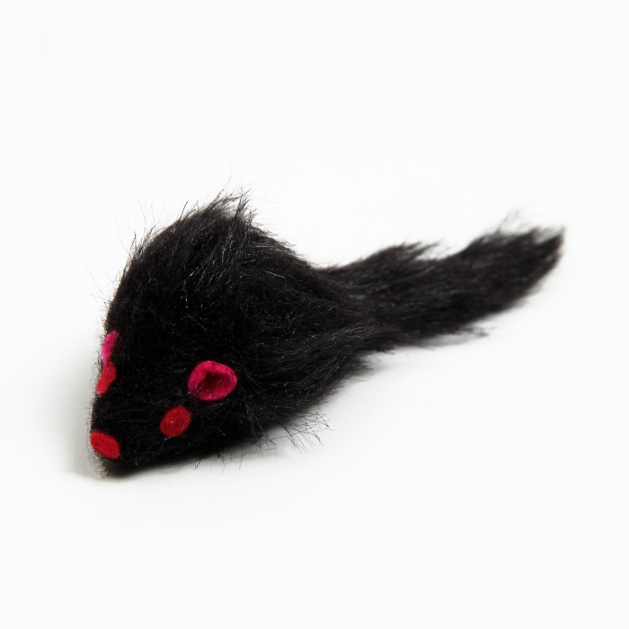 Игрушка для кошек "Мышь малая", 5 см, чёрная   7110492