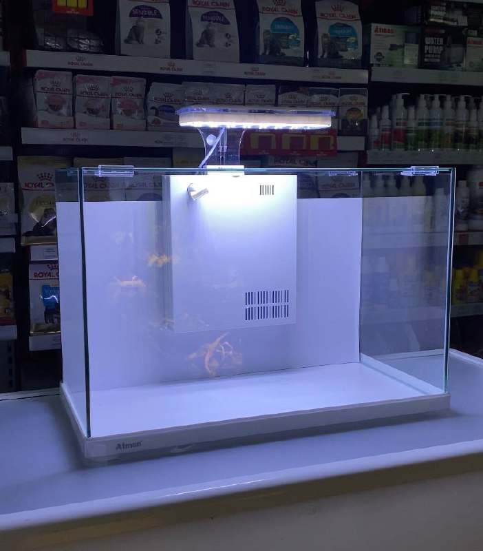 Аквариум Atman ZGT-50 белый, 41 литр, 50,4х25,4х34см (в комплекте внутренний фильтр, LED светильник,