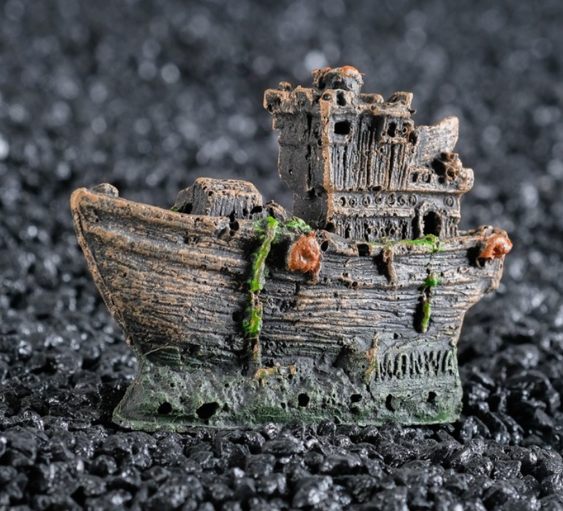 Декор "Корабль малый" 7,5 х 5,3 х 2,5 см 1377337