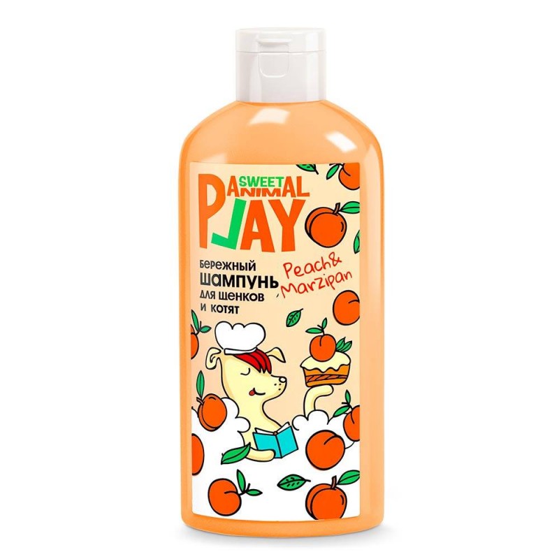 Animal Play: шампунь Персиковый марципан для щенков 300 мл И