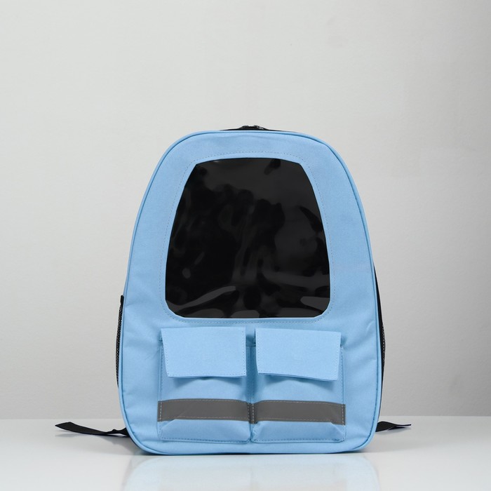 Рюкзак для переноски животных с окном для обзора, голубой 9208848