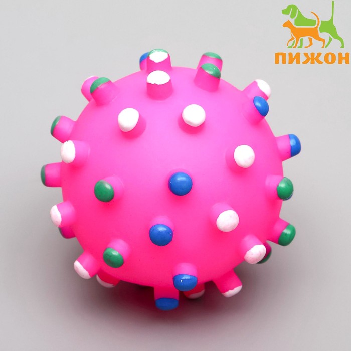 Игрушка для собак "Бактерия" 6,3 см 5059974 пищащая цвет в ассортименте