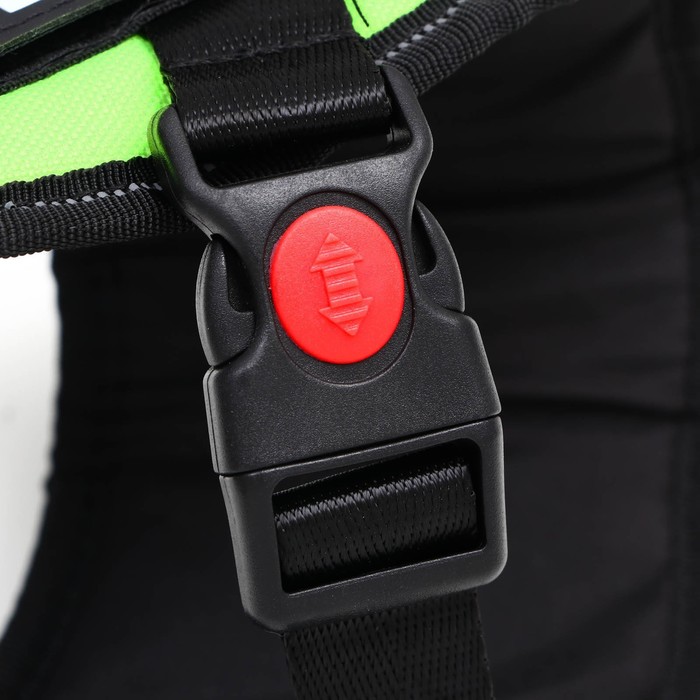 Шлейка мягкая р-р S, ОШ 42±8см (липучка), ОГ 43-54 см светоотражающая на шее (7626841,7626840)