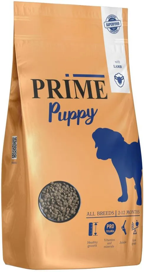 Prime 2 кг с ягненком для щенков всех  пород от 2 до 12 месяцев