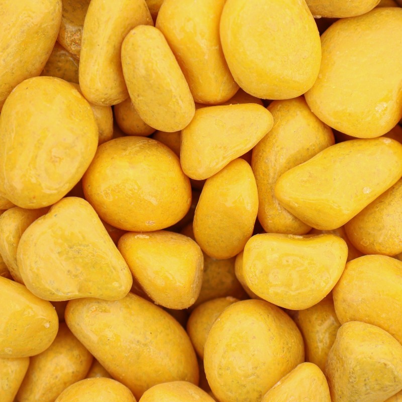 Грунт 800 г «Галька цветная» фр 8-12 мм желтый 1198695