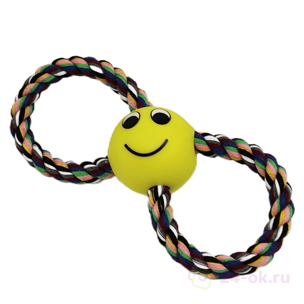 Игрушка д/собак "Мяч на верёвке 25*7см", ПВХ, BB-A31-058