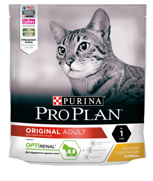 Корм ПроПлан ORIGINAL для взрослых кошек, Курица