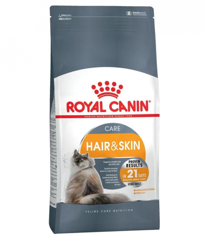 Корм Royal Canin Hair&Skin Care для поддержания здоровья кожи и шерсти кошек