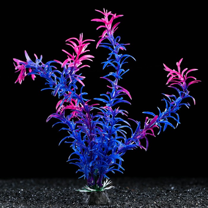 Растение искусственное аквариумное, 4 х 20 см, фиолетовое