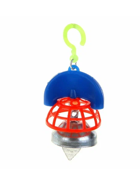 Игрушка для птиц с колокольчиком №1, микс цветов 1034946