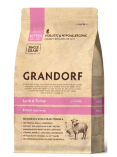 GRANDORF HOLISTIC 400 г для котят с 3 недель, беременных и кормящих кошек, ягненок с индейкой