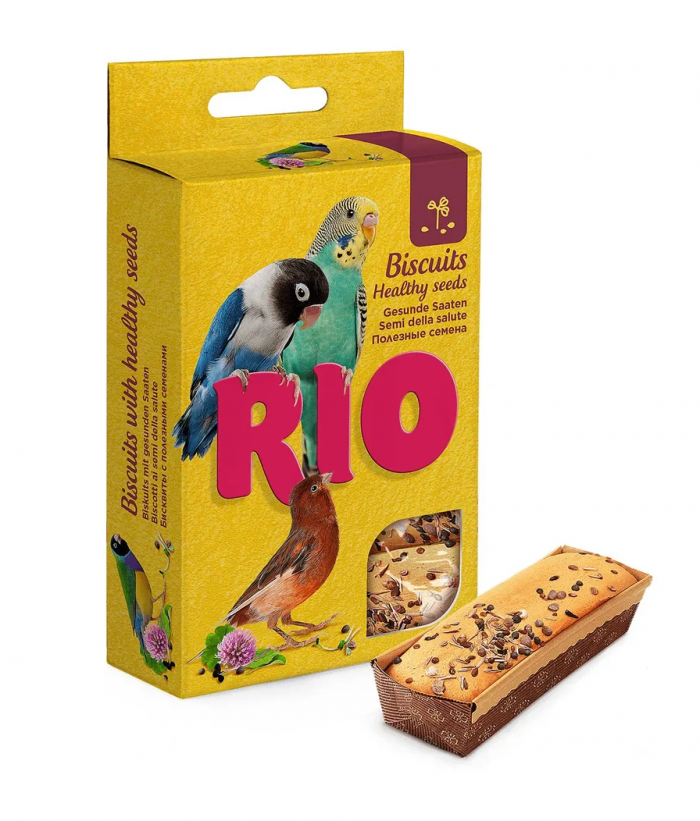 РИО лак-во Бисквиты для птиц с полезными семенами 5х7 г