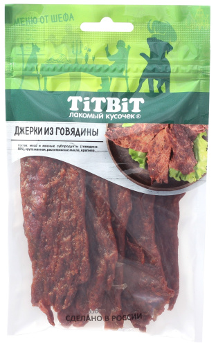 TiTBiT для собак, джерки мясные из говядины, 70 г