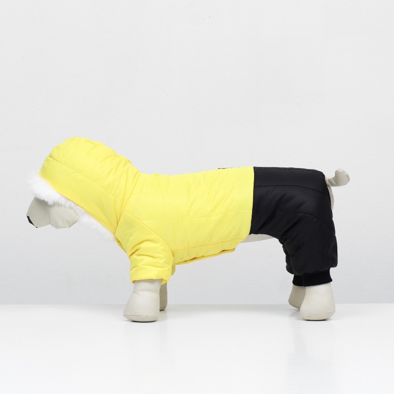 Комбинезон "Пушок", размер M (ДС 30 см, ОГ 42, ОШ 32 см), жёлтый 9667295