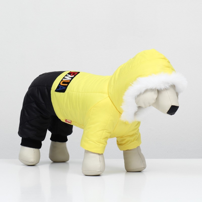 Комбинезон "Пушок", размер M (ДС 30 см, ОГ 42, ОШ 32 см), жёлтый 9667295