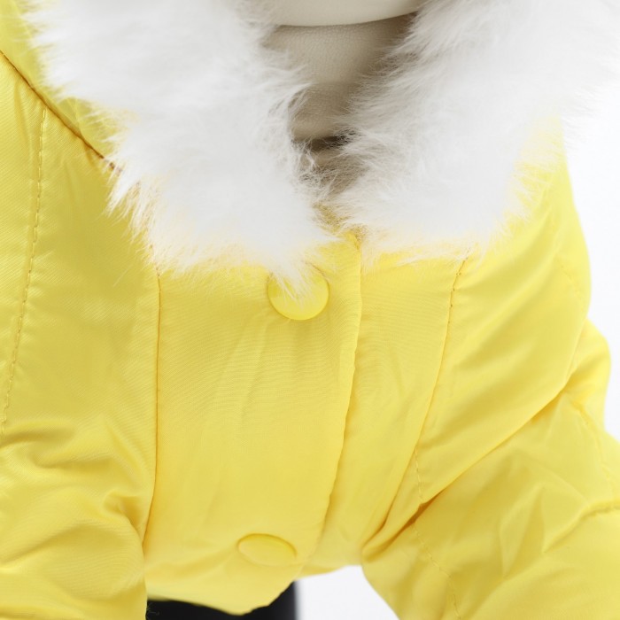 Комбинезон "Пушок", размер  M (ДС 30 см, ОГ 42, ОШ 32 см), жёлтый   9667295