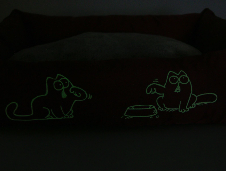 Лежанка ЛЮМИНАРРР светится в темноте M 56х48х18 Rich Breed ЛЛ-2 БЕЖЕВЫЙ, розовый