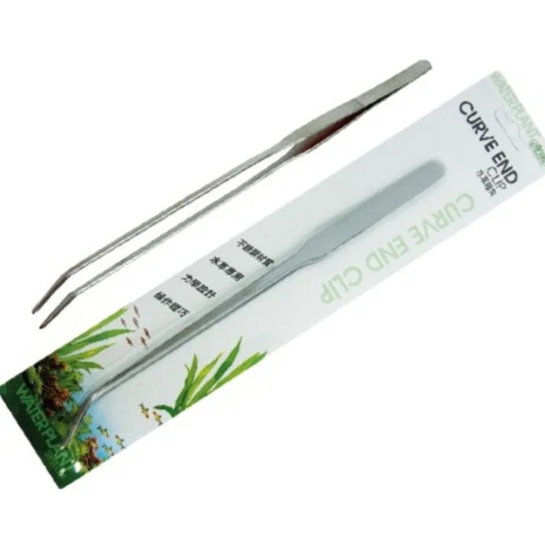 Пинцет из нержавеющей стали с загнутыми кончиками для посадки водных растений