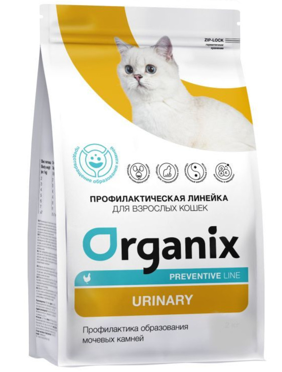 Organix 600 гр Preventive Line Urinary для кошек для профилактики образования мочевых камней