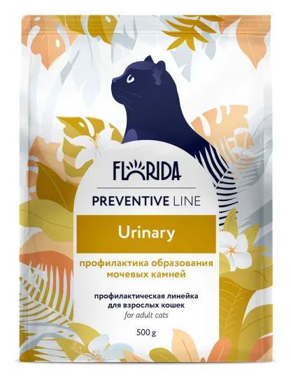 Florida 500гр Urinary для кошек, для профилактики образования мочевых камней