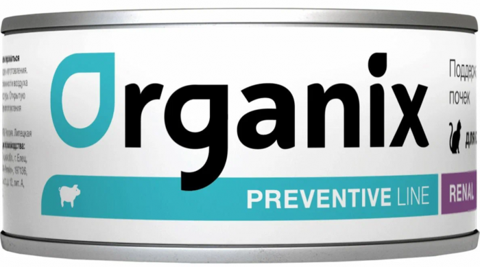 Organix 100 гр Preventive Line Renal для кошек,поддержание здоровья почек