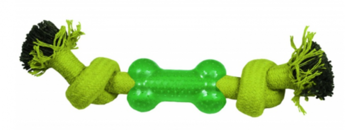 Игрушка (Triol) Веревка-канат, 2 узла и кость, 240мм