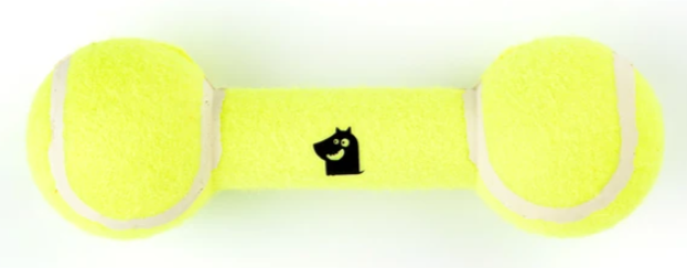 Игрушка Mr.Kranch для собак Гантель большая 20см желтая