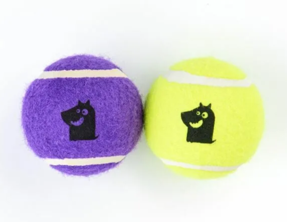 Игрушка Mr.Kranch для собак тенисный мяч малый 5см набор 2шт.жел/фиол