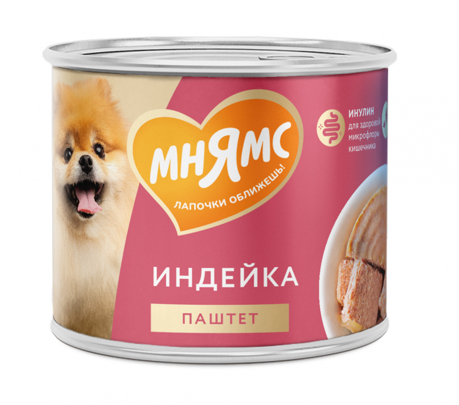 Мнямс 200 г "Комфортное пищеварение" конс. паштет д/собак Индейка