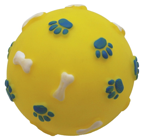 Игрушка д/собак "Мяч-лапки-косточки 7,5см", двойной ПВХ, BB-A31-014