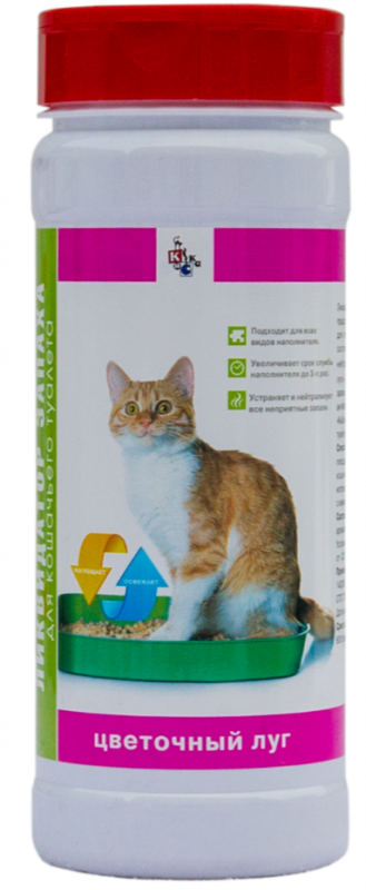 Присыпка ликвидатор запахов д/кошек Eds Cats 400 г. Цветочный луг