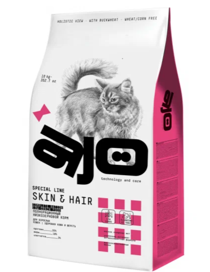 AJO 100 гр д/здоровья кожи и шерсти Индейка и Лосось