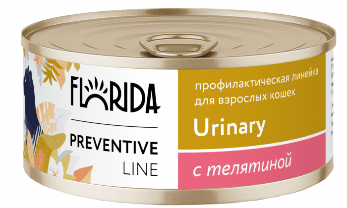 Florida 100 гр Urinary (консерв.) для кошек, для профилактики МКБ, с телятиной
